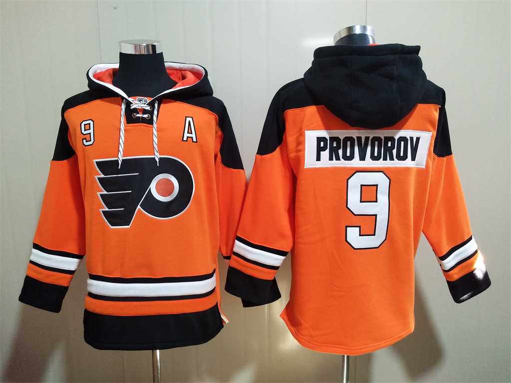 Philadelphia flyers 9 Ivan Provorov Orange All Stitched Sweatshirt Hoodie,We sell and wholesale Philadelphia flyers 9 Ivan Provorov Orange All Stitched Sweatshirt Hoodie on line form chian!